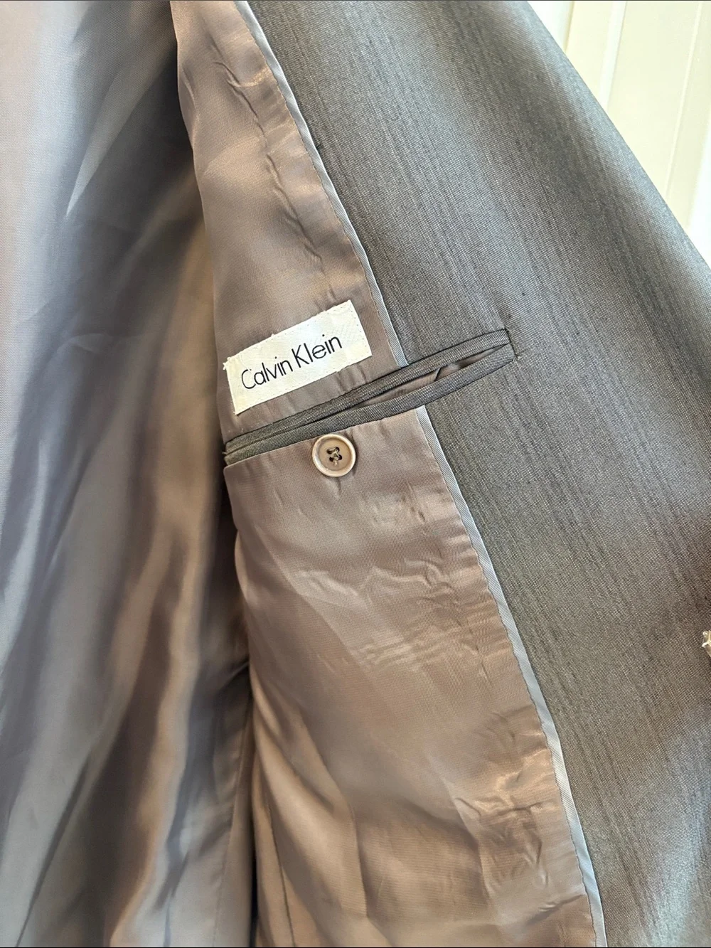 Calvin Klein made in Jordan Gray Pinstripe Sport Coat Blazer